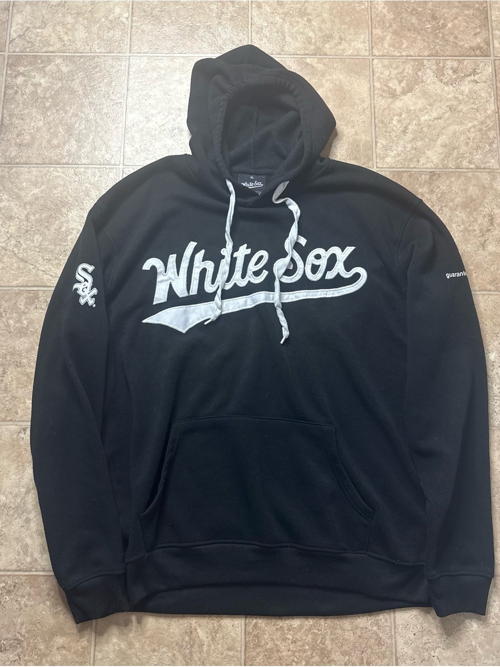 MLB Chicago White Sox Black Hoodie with White Script